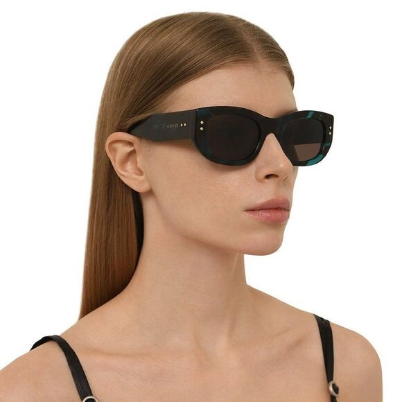 NEW Gucci GG1215S 001 Havana Grey Rectangle Unisex Sunglasses GG 1215S main image 13